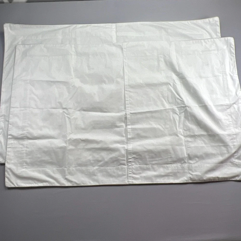 Vintage Carlin Pillow Shams White Green Butterfly Embroidery Bedding (45